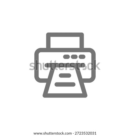 Flat Colored Print Icon for Data Management