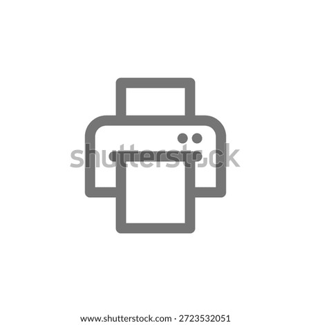 Flat Colored Print Icon for Data Management