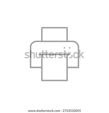Flat Colored Print Icon for Data Management