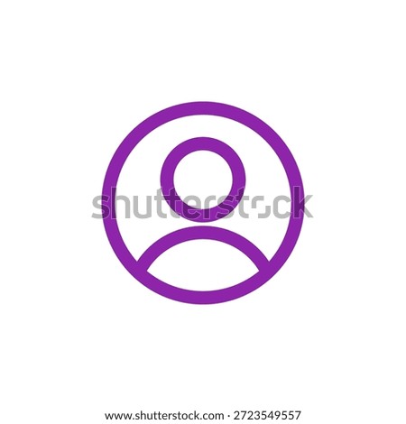 Flat Colored Profile Icon for Account Profile