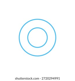 Ícone de botão de opção de cor plana para seleção de interface