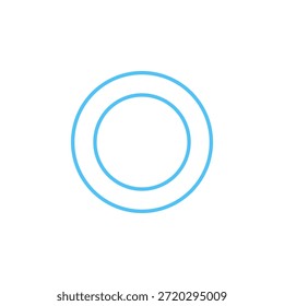 Icono de Botón de radio de color plano para selección de interfaz
