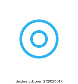 Ícone de botão de opção de cor plana para seleção de interface