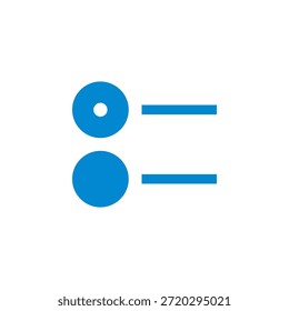Ícone de botão de opção de cor plana para seleção de interface