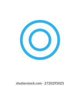 Flat Colored Radio Button Icon for Interface Selection