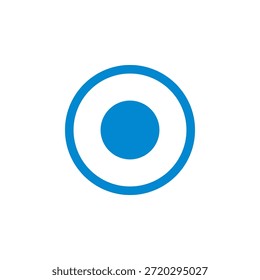 Ícone de botão de opção de cor plana para seleção de interface