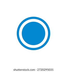 Icono de Botón de radio de color plano para selección de interfaz