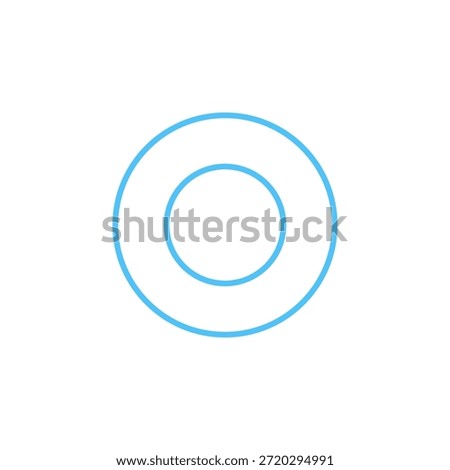 Flat Colored Radio Button Icon for Interface Selection