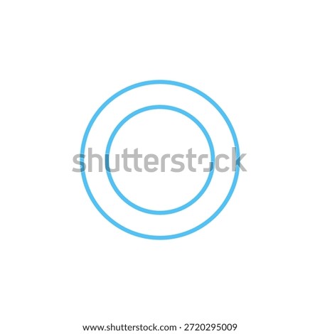 Flat Colored Radio Button Icon for Interface Selection