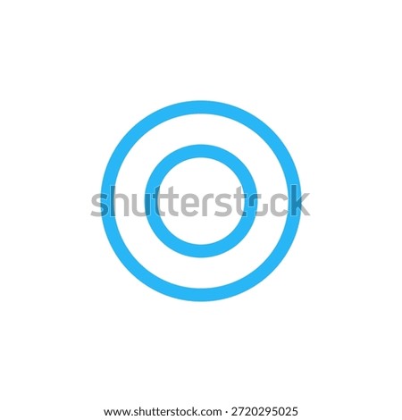 Flat Colored Radio Button Icon for Interface Selection