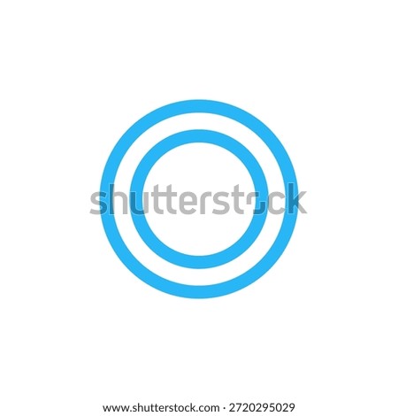 Flat Colored Radio Button Icon for Interface Selection