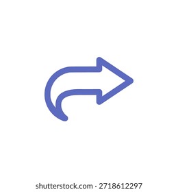 Icono de Rehacer de color plano para navegación y diseño de interfaz