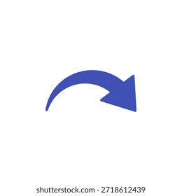 Ícone de Redo de Cor Plana para Design de Navegação e Interface