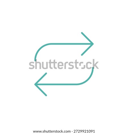 Flat Colored Refresh Icon for Web Browser Navigation