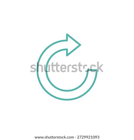 Flat Colored Refresh Icon for Web Browser Navigation
