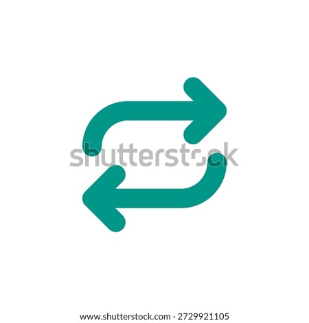 Flat Colored Refresh Icon for Web Browser Navigation