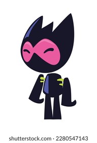 flat colored robot over white
