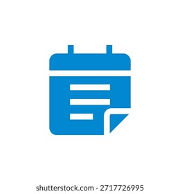 Flat Colored Schedule Icon for Time Planning and Appointment Management