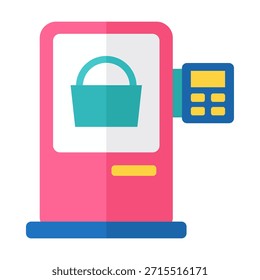 Icono de Completar compra automático de color plano que representa un proceso de pago independiente y rápido.