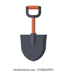 Icono de pala de color plano que representa herramientas de excavación para jardinería y trabajo al aire libre. Adecuado para paisajismo y agricultura visual.