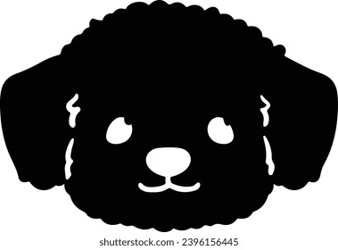 Flat colored silhouette of Chihuahua Poodle Mix puppy 