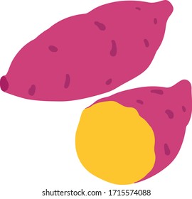 Patatas simples de color plano