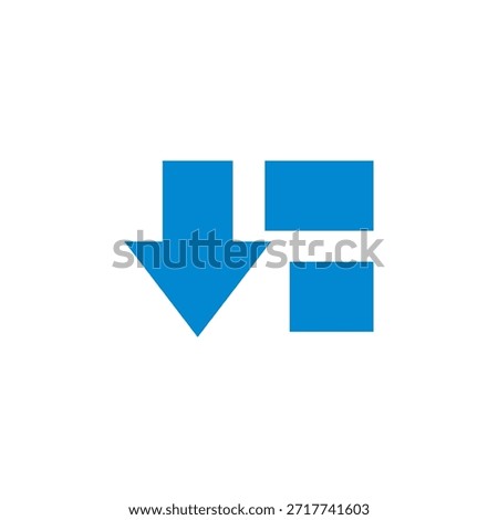 Flat Colored Sort Descending Icon for Data Ordering and Interface Navigation