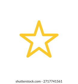 Icono de estrella de color plano para sistemas de clasificación y marcado favorito