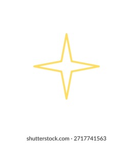 Icono de estrella de color plano para sistemas de clasificación y marcado favorito