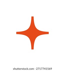 Icono de estrella de color plano para sistemas de clasificación y marcado favorito