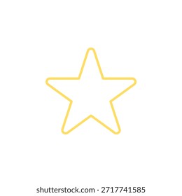 Icono de estrella de color plano para sistemas de clasificación y marcado favorito