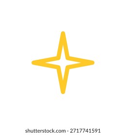 Icono de estrella de color plano para sistemas de clasificación y marcado favorito