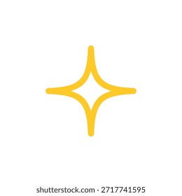 Icono de estrella de color plano para sistemas de clasificación y marcado favorito