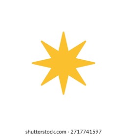 Icono de estrella de color plano para sistemas de clasificación y marcado favorito