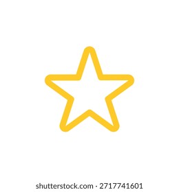 Icono de estrella de color plano para sistemas de clasificación y marcado favorito