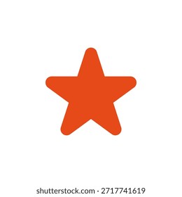 Icono de estrella de color plano para sistemas de clasificación y marcado favorito