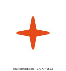 Icono de estrella de color plano para sistemas de clasificación y marcado favorito