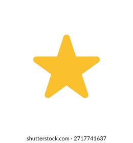 Icono de estrella de color plano para sistemas de clasificación y marcado favorito