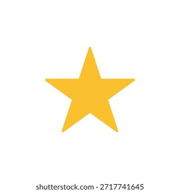 Icono de estrella de color plano para sistemas de clasificación y marcado favorito