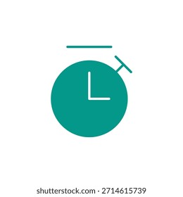 Icono de cronómetro de color plano para medición de tiempo y deportes