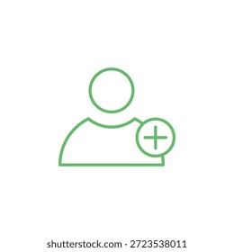 Ícone de Adição de Usuário de Cor Simples para Perfil de Conta