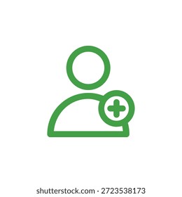 Ícone de Adição de Usuário de Cor Simples para Perfil de Conta