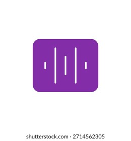 Icono de voz de color plano para grabación de audio y entrada de comandos