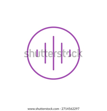 Flat Colored Voice Icon for Audio Recording and Command Input