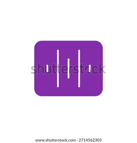 Flat Colored Voice Icon for Audio Recording and Command Input
