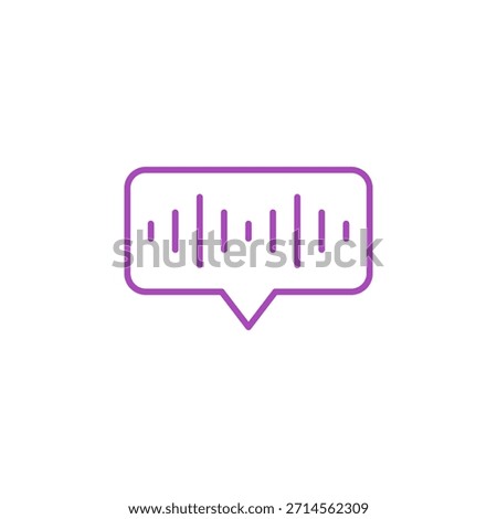 Flat Colored Voice Icon for Audio Recording and Command Input