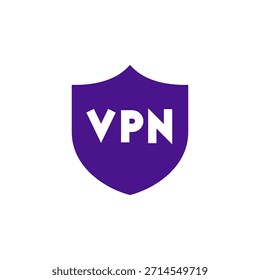 Icono de VPN de color plano para seguridad de red y privacidad