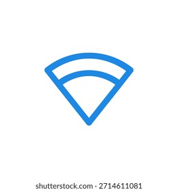 Ícone WiFi de cor plana para rede e sinal de Internet sem fio