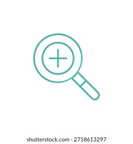 Conjunto de iconos de zoom de color plano en contorno y estilo sólido para la navegación de interfaz