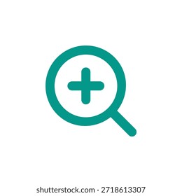 Conjunto de iconos de zoom de color plano en contorno y estilo sólido para la navegación de interfaz